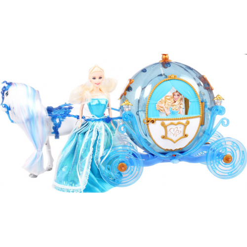 lalka z koniem i karetą